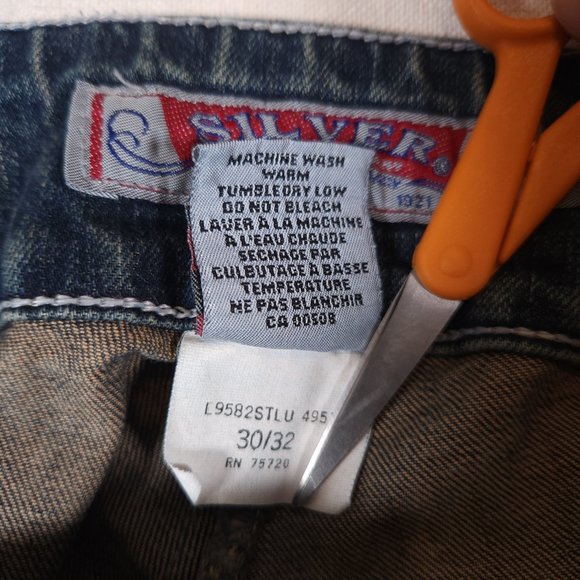 Silver Blue Jeans Womens Sz 30/32 Double Button Flare Denim Pants Canada - Picture 13 of 16